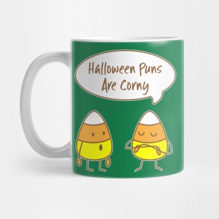 Funny Halloween Candy Corn Pun Comic Art Mug